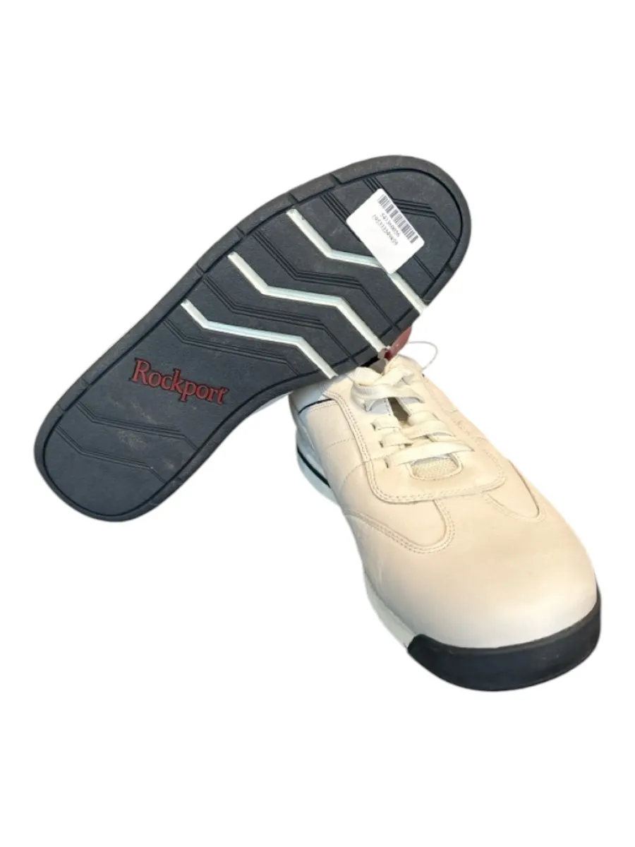 Rockport Shoe Size 9 New White & Navy Leather Athletic Men's Sneakers